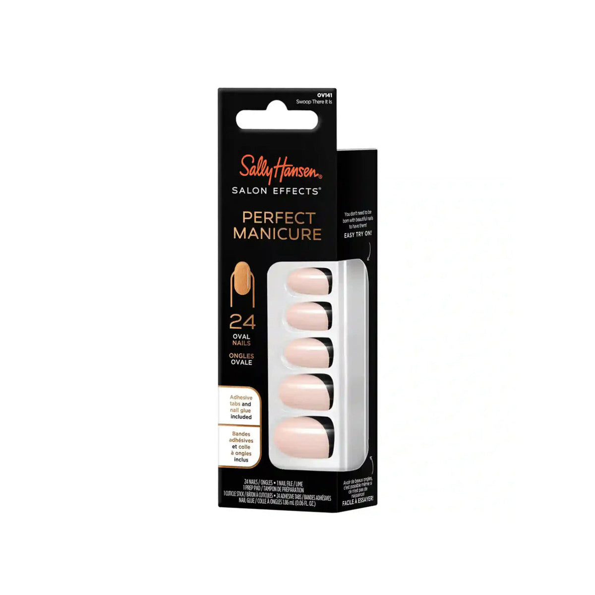 Sally Hansen Salon Effects Perfect Fake Nails Kit - Oval Swoop There It Is | 281584